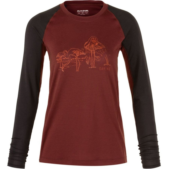 Фуфайка (термобелье) женская DAKINE HILLCREST CREW ROSEWOOD/BLACK Размер L 10000684 (0610934076288)
